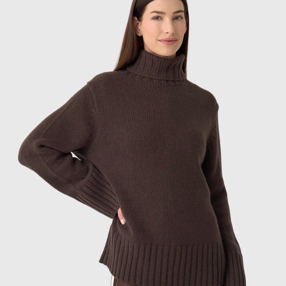 Jenni Kayne XS Brown Cashmere Wool Sweater